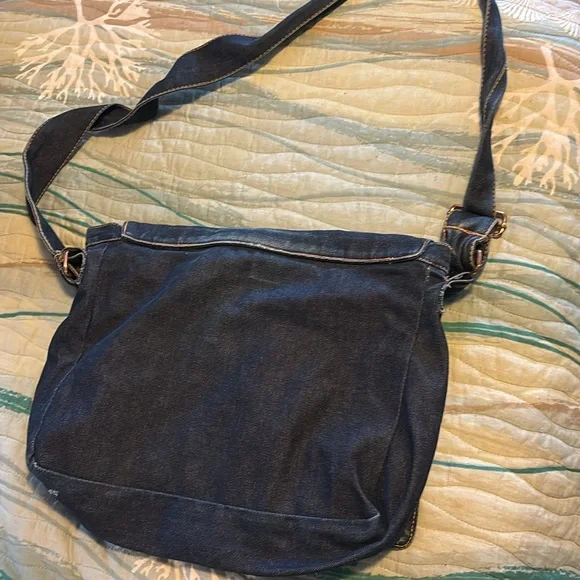 Vintage QuikSilver Roxy Denim Flap Bag - Picture 6 of 7